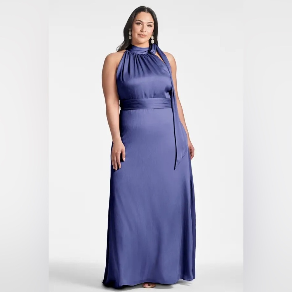 Sachin & Babi Kayla Crinkle Georgette Gown - Deep Cobalt 14